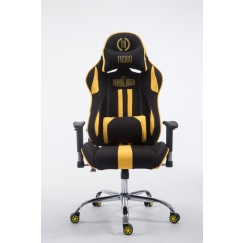 Herné kreslo Racing Edition, textil, žltá
