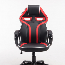 Herné kreslo Schumi, syntetická koža, čierna / červená - 2