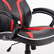 Herné kreslo Schumi, syntetická koža, čierna / červená - 6