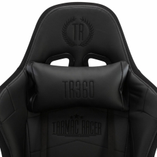 Herné kreslo Turbo LED, syntetická koža, čierna - 5