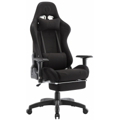 Herné kreslo Turbo LED, textil, čierna / čierna
