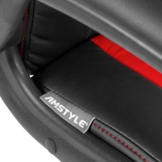 Herní křeslo Gerard, syntetická kůže, černá / červená - 8