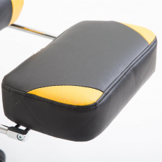 Herní křeslo Jarama s podnožkou, syntetická kůže, žlutá - 8