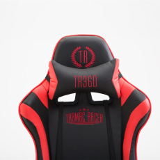 Herní křeslo Jarama, syntetická kůže, červená - 5