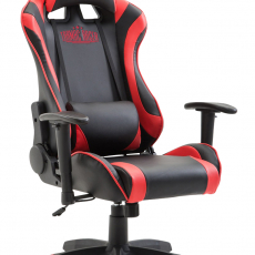 Herní křeslo Jarama, syntetická kůže, červená - 1