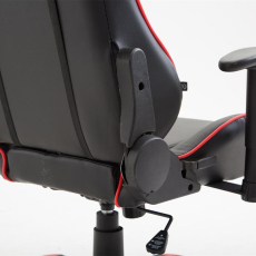 Herní křeslo Jarama, syntetická kůže, červená - 7