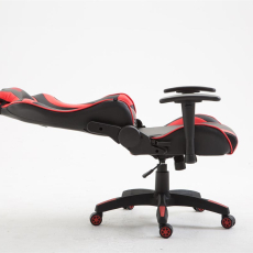 Herní křeslo Jarama, syntetická kůže, červená - 8