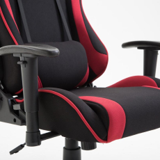 Herní křeslo Jarama, textil, červená - 7