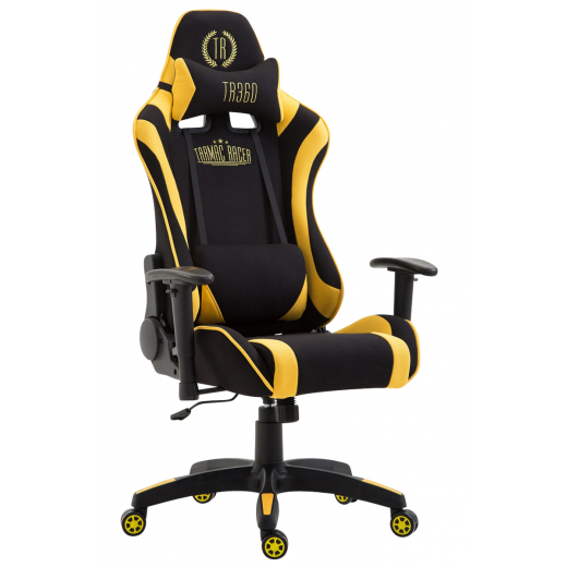 Herní křeslo Jarama, textil, žlutá - 1