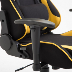 Herní křeslo Jarama, textil, žlutá - 7