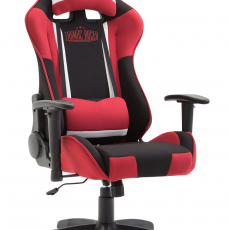 Herní křeslo Jerez, textil, červená - 1