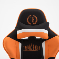 Herní křeslo Jerez, textil, oranžová - 5