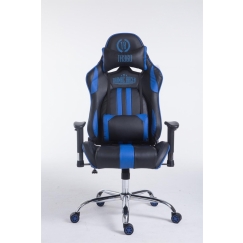 Herní křeslo Racing Edition, syntetická kůže, modrá