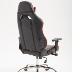 Herní křeslo Racing Edition, syntetická kůže, oranžová - 3