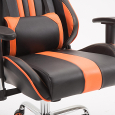 Herní křeslo Racing Edition, syntetická kůže, oranžová - 4