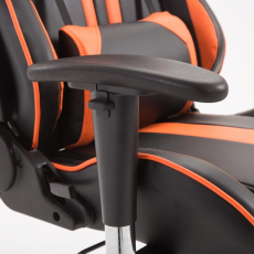 Herní křeslo Racing Edition, syntetická kůže, oranžová - 5