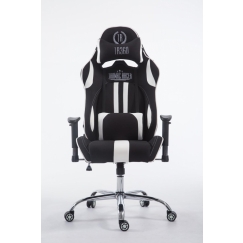 Herní křeslo Racing Edition, textil, bílá