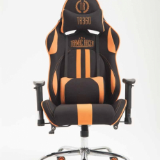 Herní křeslo Racing Edition, textil, oranžová - 1