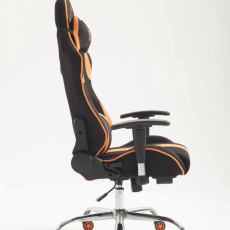 Herní křeslo Racing Edition, textil, oranžová - 2
