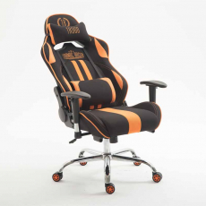 Herní křeslo Racing Edition, textil, oranžová - 4