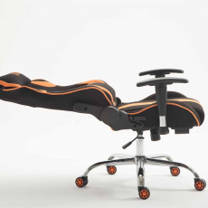 Herní křeslo Racing Edition, textil, oranžová - 5