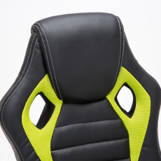 Herní křeslo Speed, syntetická kůže, zelená - 5