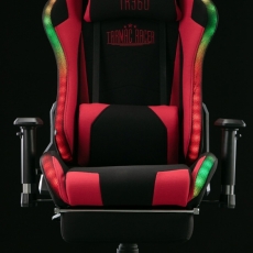 Herní křeslo Turbo LED, textil, černá / červená - 2