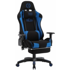Herní křeslo Turbo LED, textil, černá / modrá