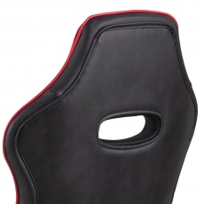 Herní křeslo Vayne, syntetická kůže, černá/červená - 7