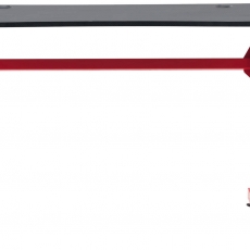 Herní stůl Hayward, 110 cm, červená - 2