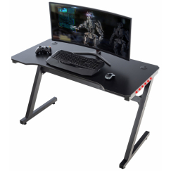 Herní stůl Lewiston Z LED, černá