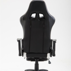 Herní židle Boavista, syntetická kůže, černá / bílá - 4