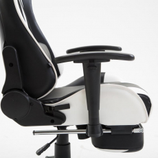 Herní židle Boavista, syntetická kůže, černá / bílá - 7