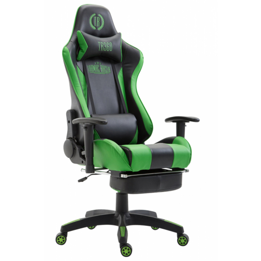 Herní židle Boavista, syntetická kůže, černá /zelená - 1