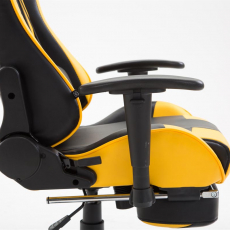 Herní židle Boavista, syntetická kůže, černá /žlutá - 7