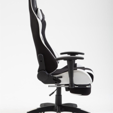 Herní židle Boavista, textil, černá / bílá - 3