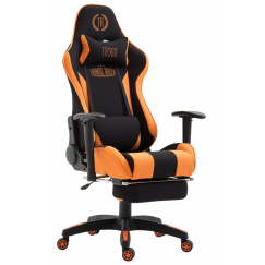 Herní židle Boavista, textil, černá /oranžová