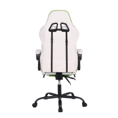 Herní židle Game, syntetická kůže, bílá / zelená - 3