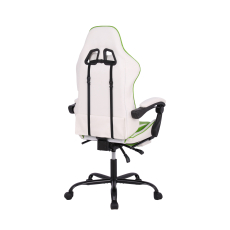 Herní židle Game, syntetická kůže, bílá / zelená - 4
