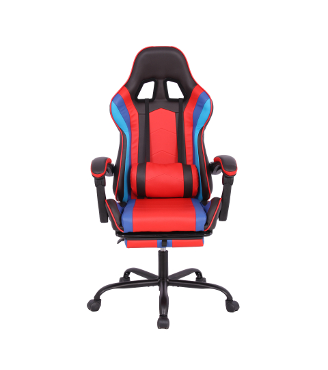 Herní židle Game, syntetická kůže, černá / červená