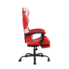 Herní židle Game, syntetická kůže, červená / bílá - 4