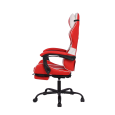 Herní židle Game, syntetická kůže, červená / bílá - 6