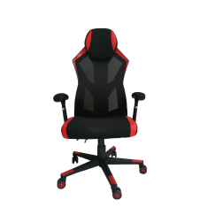 Herní židle Gaming Soft,  textil, černá / červená