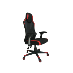 Herní židle Gaming Soft,  textil, černá / červená