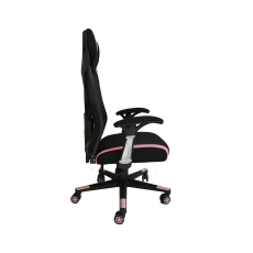 Herní židle Gaming Soft,  textil, černá / růžová - 3