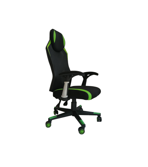 Herní židle Gaming Soft,  textil, černá / zelená