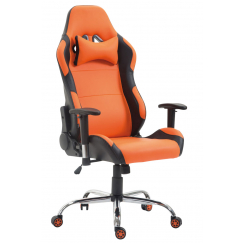 Herní židle Rosberg, syntetická kůže, černá / oranžová