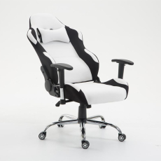 Herní židle Rosberg textil, černá / bílá - 5