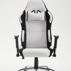 Herní židle Rosberg textil, černá / bílá - 2