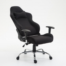 Herní židle Rosberg textil, černá / černá - 5
